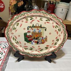 Temptations By Tara Christmas Serving Platter Holiday Decor