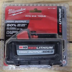  Milwaukee M18 High Output XC6.0 Lithium-ion Battery 