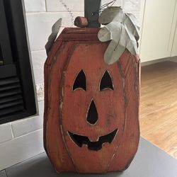 Large Wooden Pumpkin