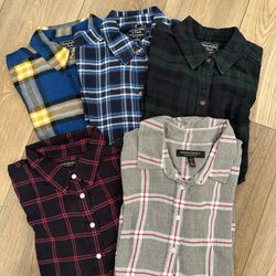 Lot of 5 Plaid Shirts Abercrombie & Fitch / Banana Republic