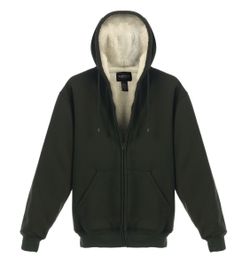 Brand New Black Color Gioberti Men Heavyweight Sherpa Lined Fleece Hoodie Jacket