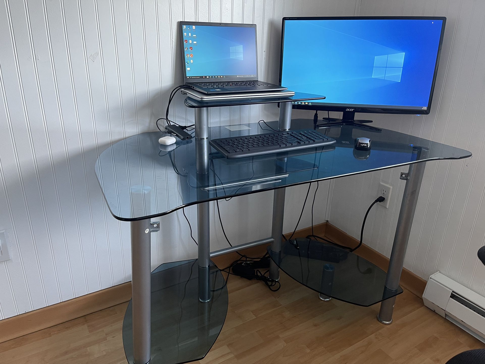 Computer Desk(Thick Glass)