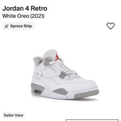 Jordan 4 Retro White Oreo 