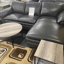 2 Piece Leather Sectional On Sale