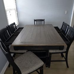 Ashley Furniture Tyler Creek Counter Height Dining Kitchen Table with 6 Chairs 