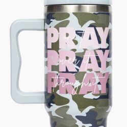 Pray, Pray, Pray - New Tumbler With  straw