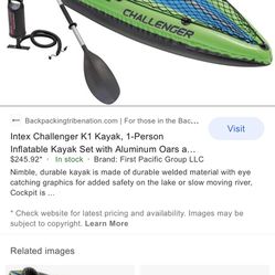 2 (1 Person Inflatable Kayaks)
