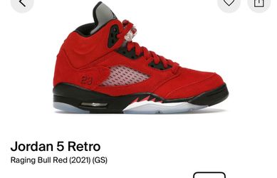 Jordan Retro 5 raging bull size Y6