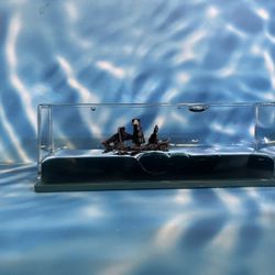 Ghost Ship Black Pearl Ship In A Bottle Fluid Liquid Drift Bottle Decoration.NIB