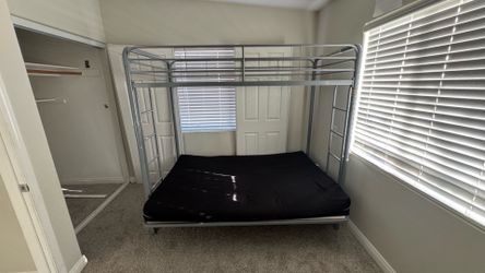 Twin Over Full Metal Loft Bunk Bed Frame