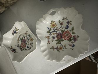 Vintage Limoges France Porcelain Hand Painted Candy Nut Dish Bowl