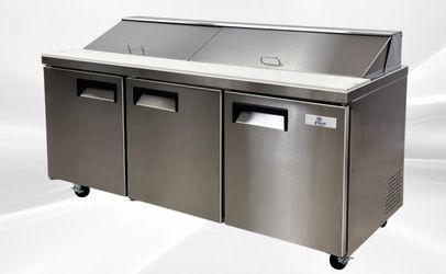 72 inches top two door Sandwich Prep Table NSF SCL3-E-HC