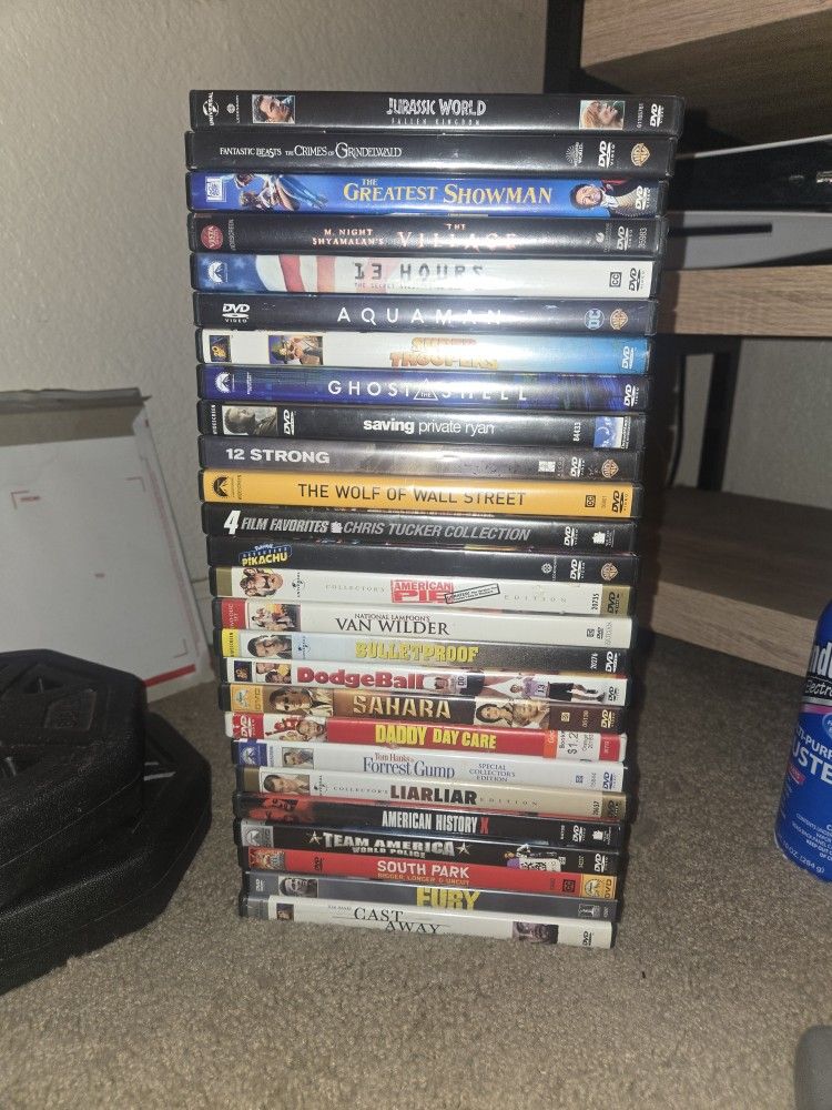 36 dvds with 10 extra burned dvds
