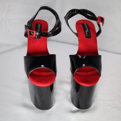 Highest Heel Collection Red And Black Heels Size 7