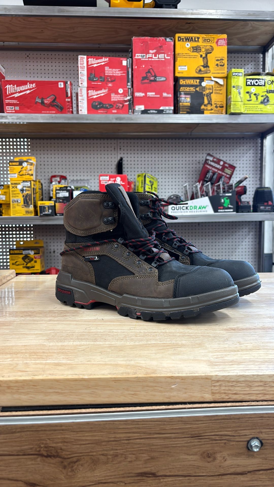 Wolverine Men's (13) Legend Waterproof 6 in. Work Boots - Soft Toe - Brown