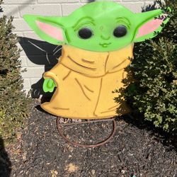 Baby Yoda Metal Outdoor Decor 