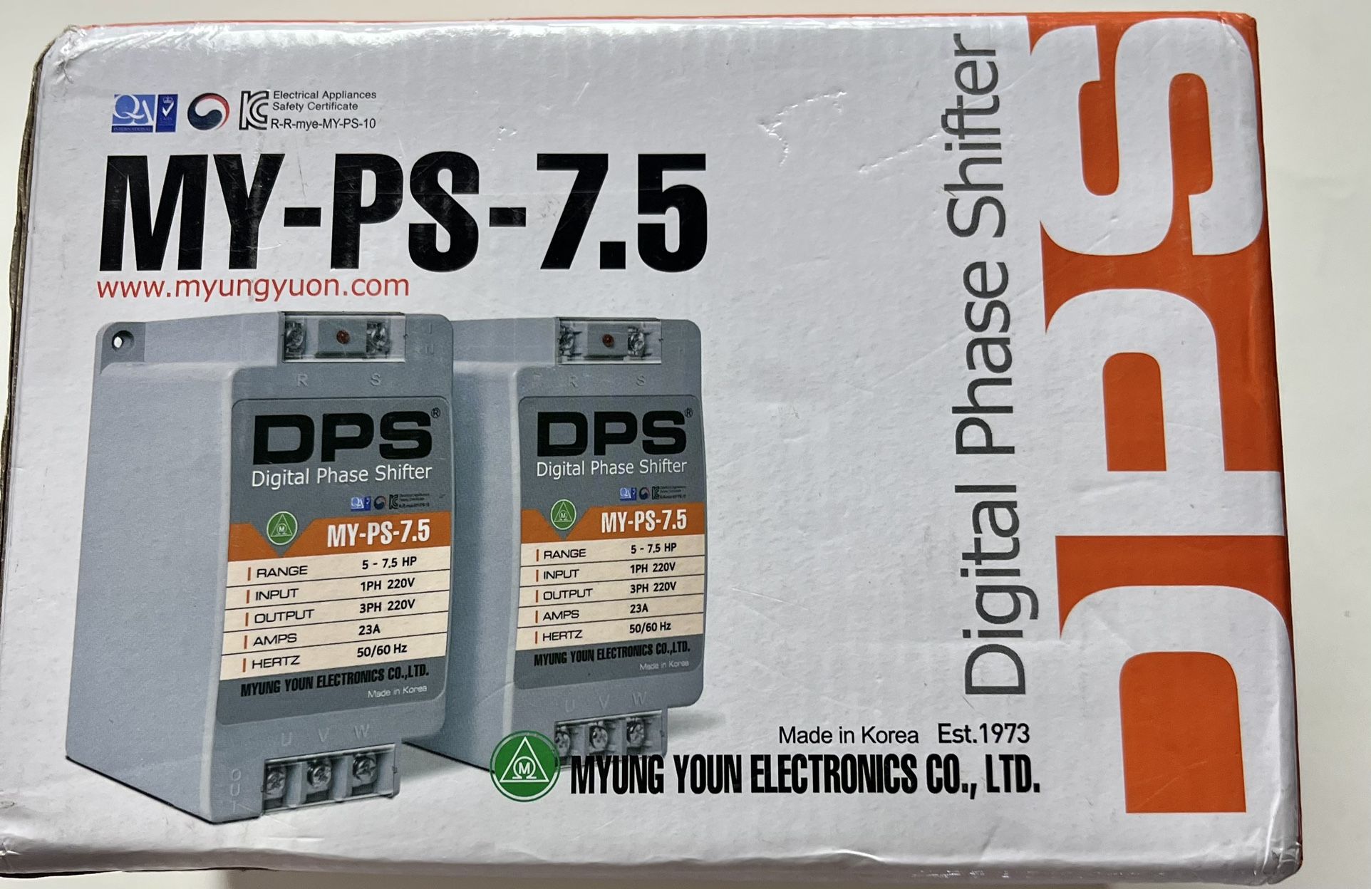 Digital Phase Shifter MY-PS-7.5 23A 7.5HP Drive 3 Phase motor with 1 Phase 220V