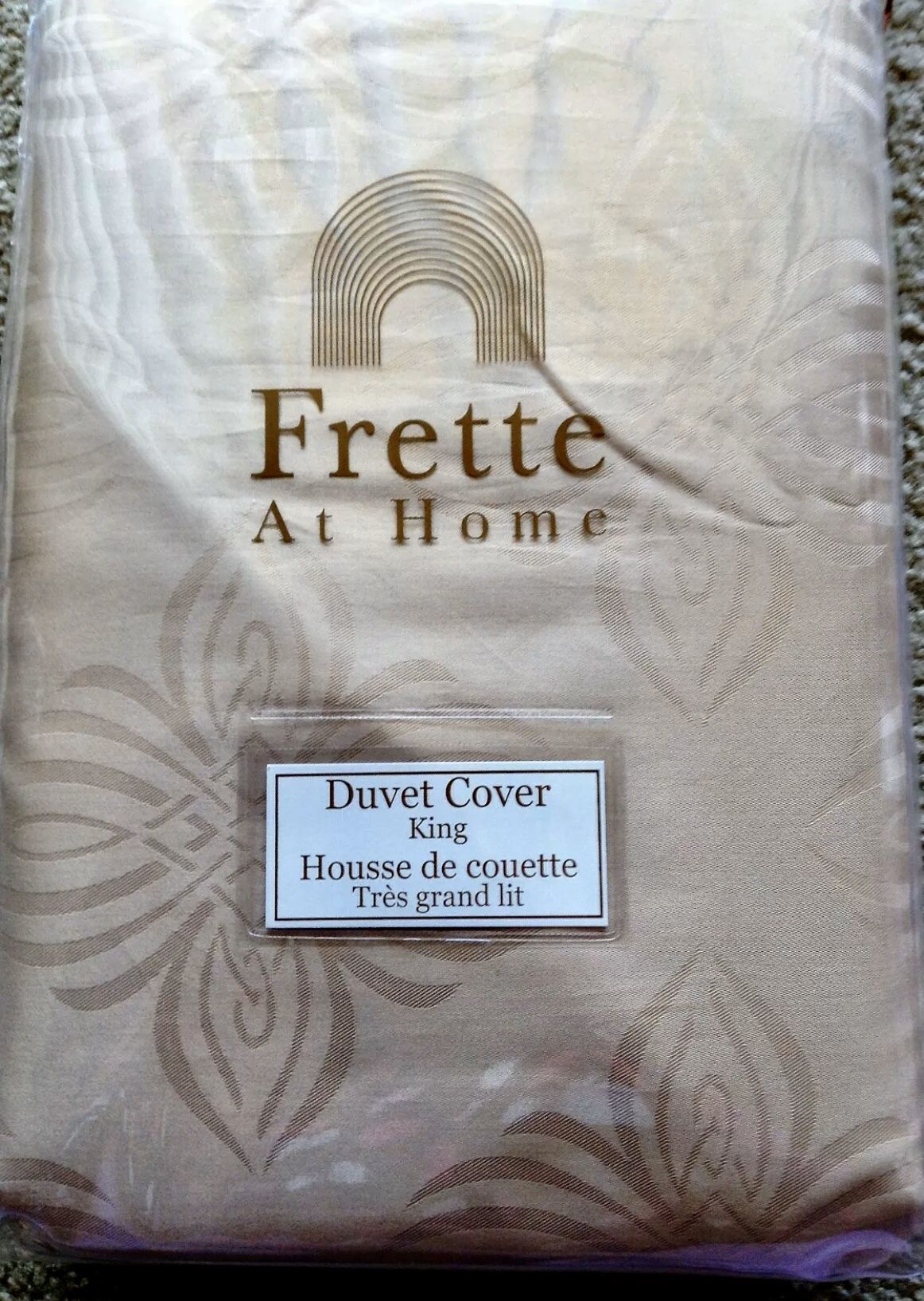 NEW! Gorgeous! $499+ Frette at Home BOHO Duvet Cover King Powder Pink Jacquard