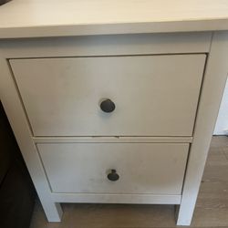 Lillian Classic White 2 Drawer Large Bedside Table 
