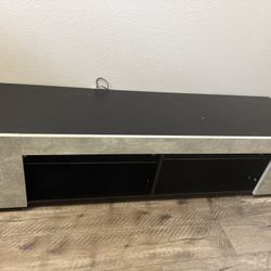 Concrete Grey & Black TV Stand