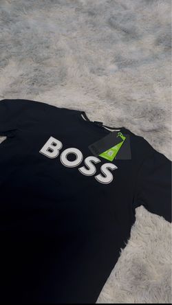 BOSS White Logo Shirt – Black