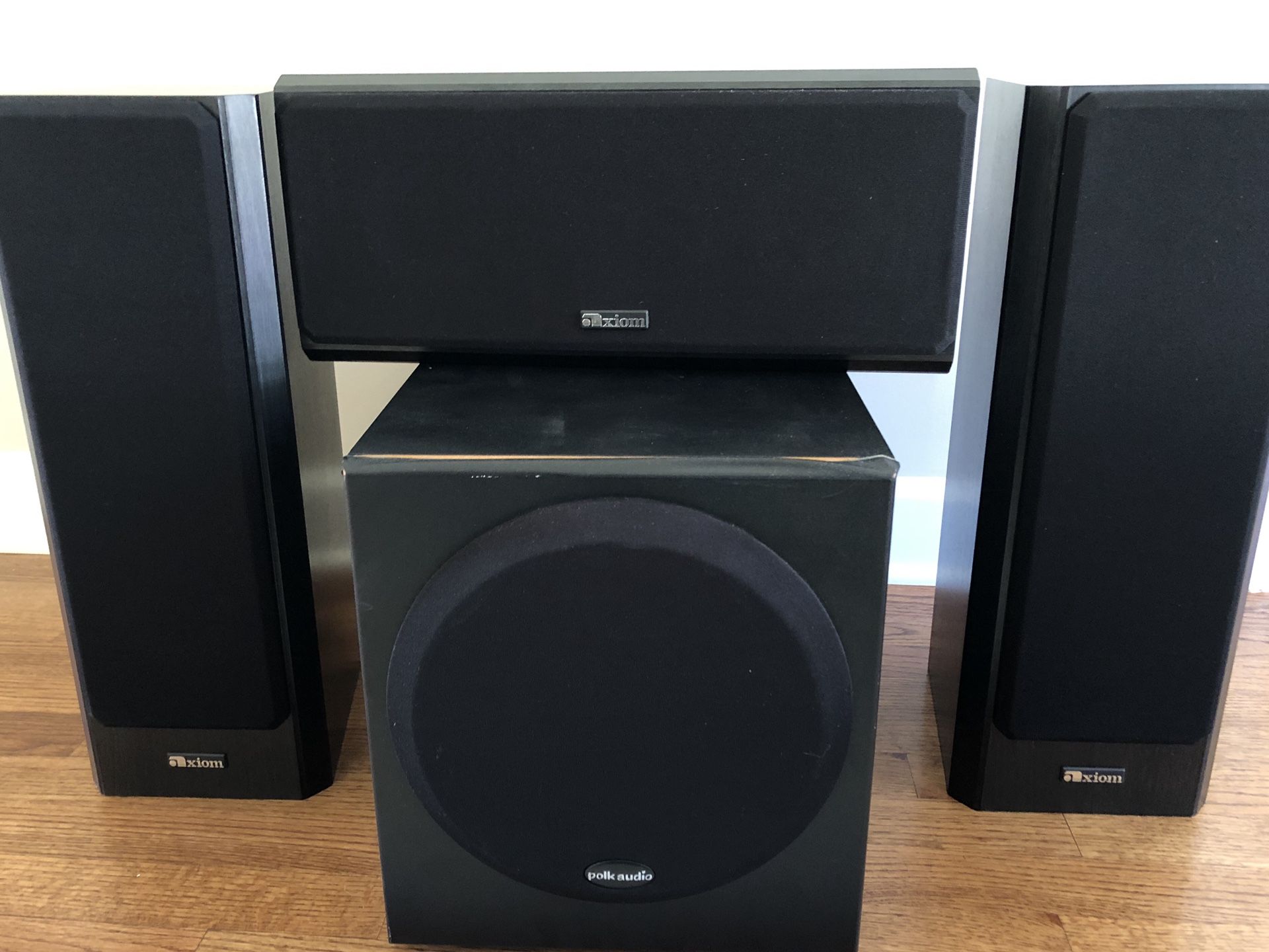 3 Speaker & Subwoofer Set - Axiom Millennia & Polk Audio