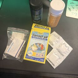 Fish Tank Aquarium Water Testing Sticks And Ph Corrector  