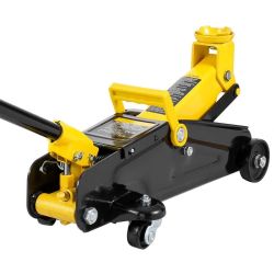 VEVOR Low Profile Floor Jack, 1.5 Ton (3300 lbs) Capacity, Steel Racing Floor Jack with Single Piston Quick Lift Pump, Hydraulic Trolley Car Lift for 