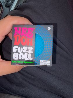 Needoh fuzz ball teal blue