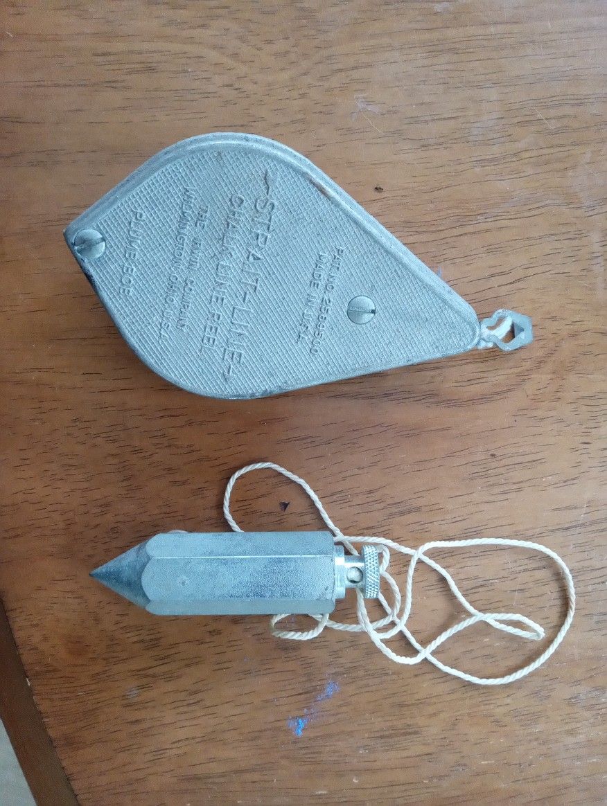 Vintage Irwin Straight Line Chalk Reel And Plumb Bob