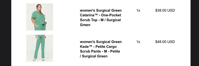 Figs Scrubs In Surgical Green