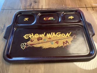 Vintage Western Ware Fiberglass Chow Wagon Serving Tray