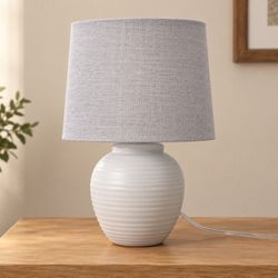 Ceramic Table Lamp with Linen Shade