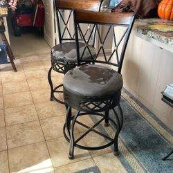 Swivel barstools Pair