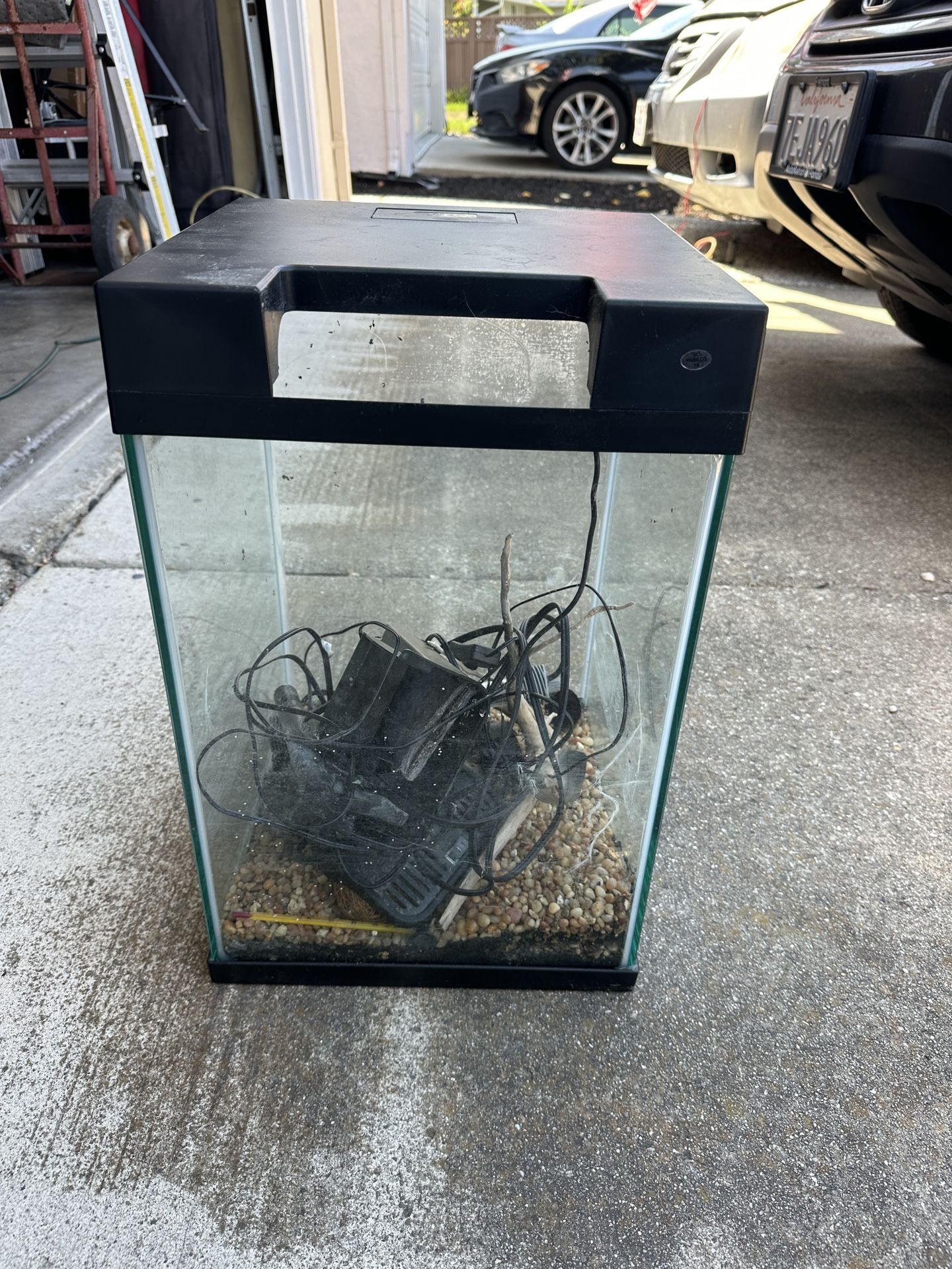 aquarium + filter + misc