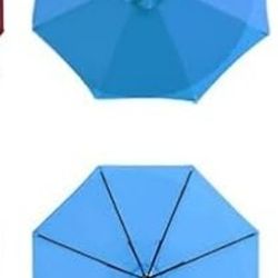 Patio Umbrella Canopy Replacement (Light Blue)