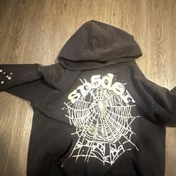 Black And White Sp5der Hoodie.