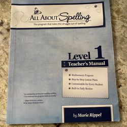 All About Spelling Level 1 Teacher's Manual