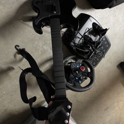 PlayStation Wireless Guitar And Strap Like New 