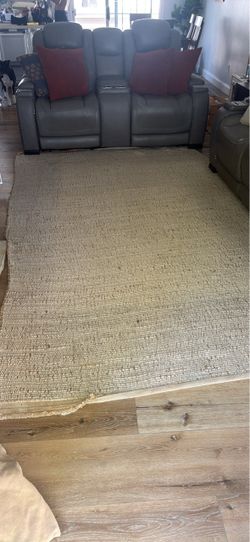 Large Neutral Woven Area Rug
