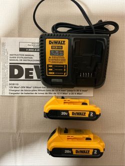 DEWALT. 20V MAX Lithium Ion (2) 2.0Ah Starter Kit.