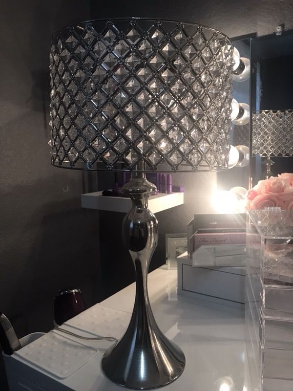 Lamp with Crystal lamp shade