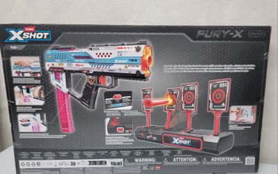 2 Pack Zuru X-Shot Pro Fury-X Battle Blasters w/ Electronic Target System NEW