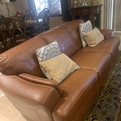 Italian Leather Sofa and chair  - Made By Diva I