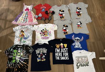 Disney World Children’s Matching Tops, Tee Shirts, Ears And Dresses 