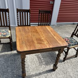 Pub Table with Barley Twist Legs