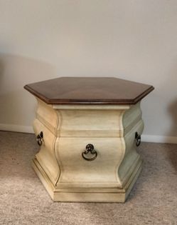 Hexagonal Commode / Storage End Table
