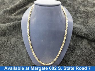 Rope Chain - Yellow Gold 14k (.585) 29.2 grams 22 inch
