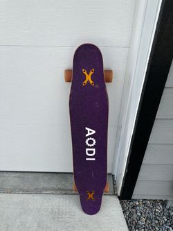 AODI Complete Longboard Skateboard – Purple/Pink