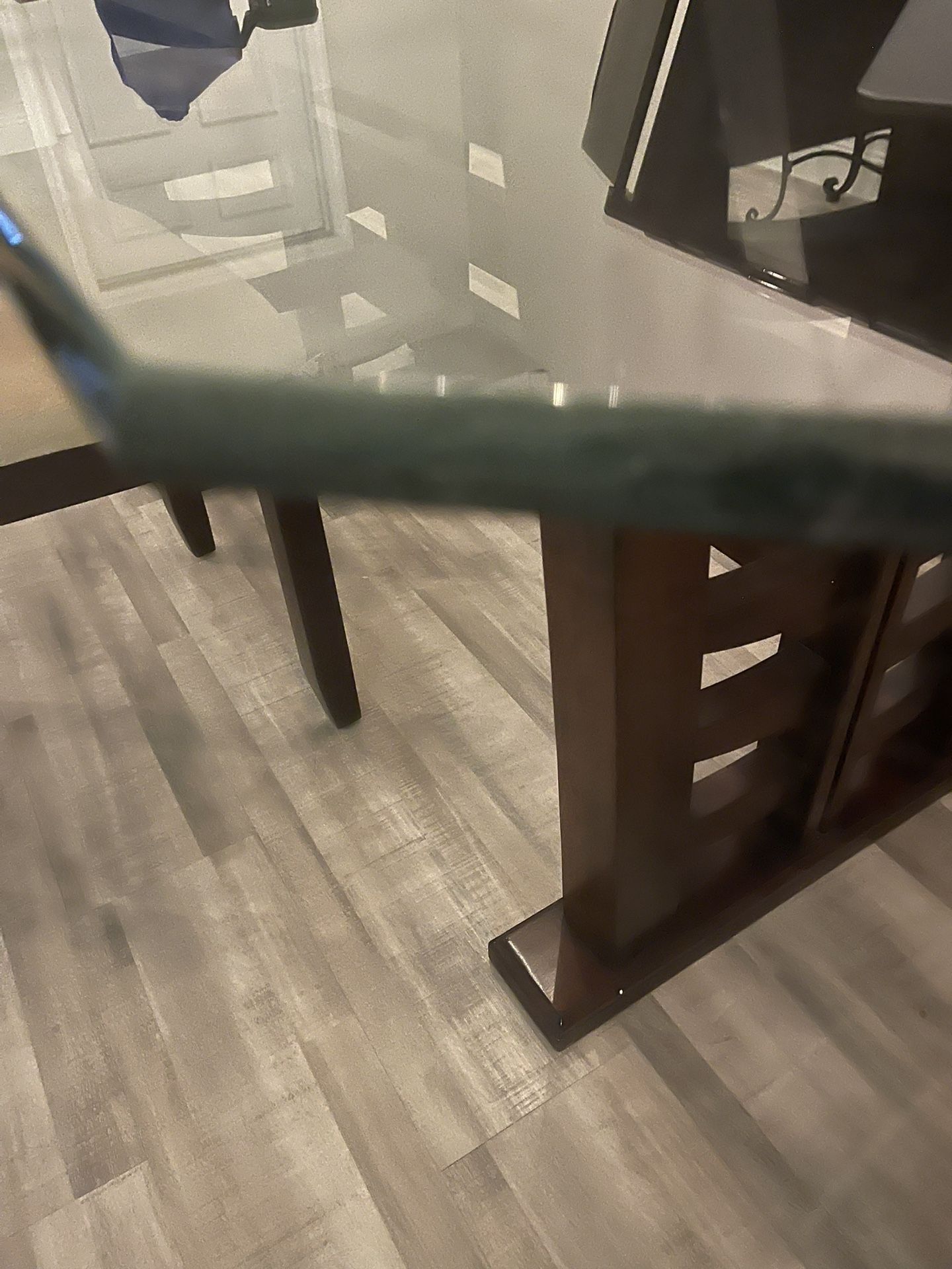 Glass Dinning Table With 6 Chairs
